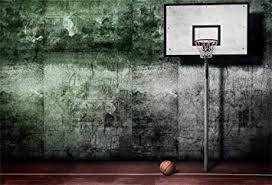 basketball court and net surrounded by greenery